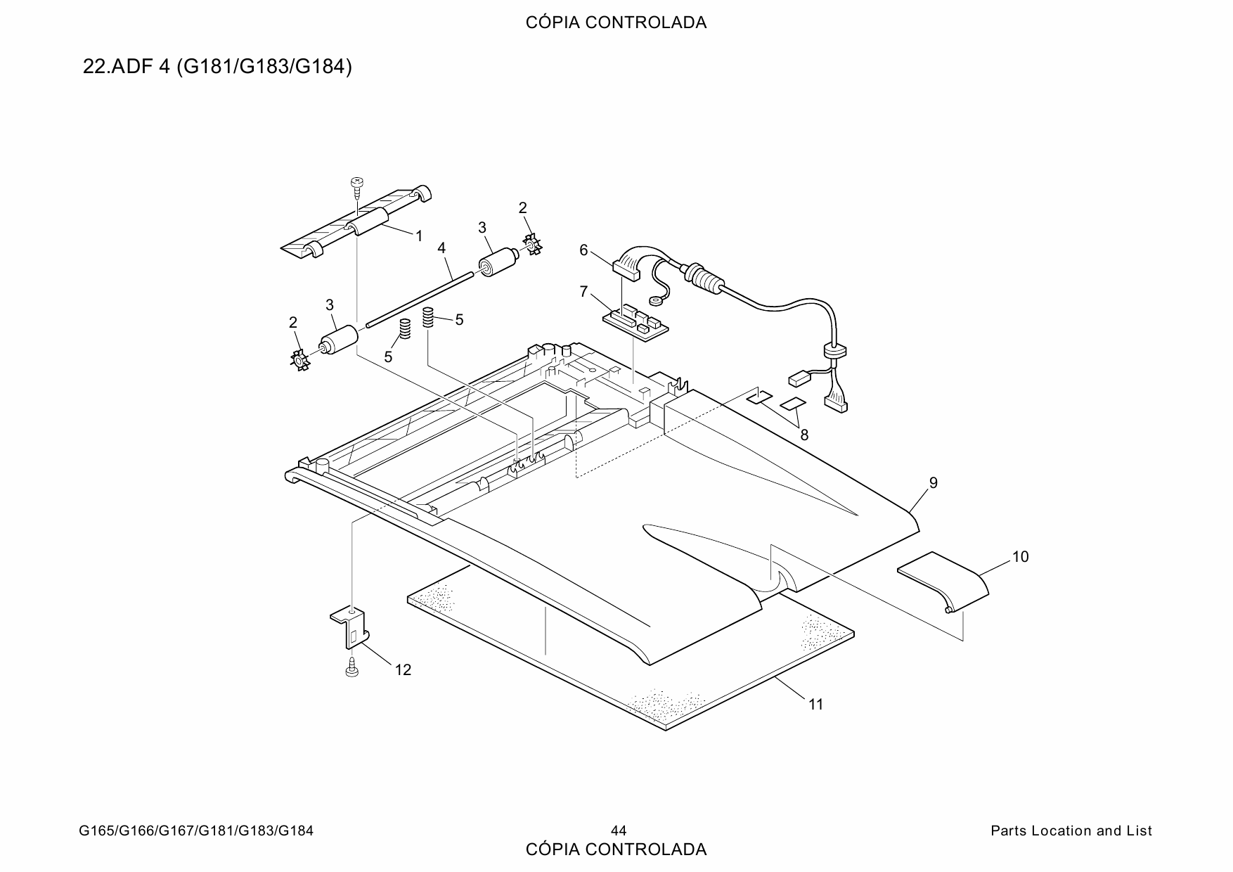 RICOH Aficio SP-C220N C221N C222DN C220S C221SF C222SF G165 G166 G167 G181 G183 G184 Parts Catalog-5